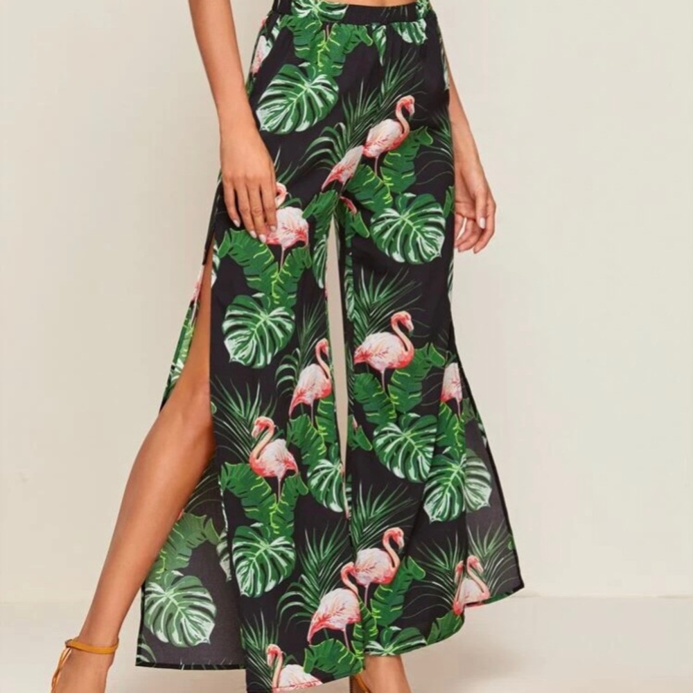 SHEIN Split Side Palazzo Pants SMALL